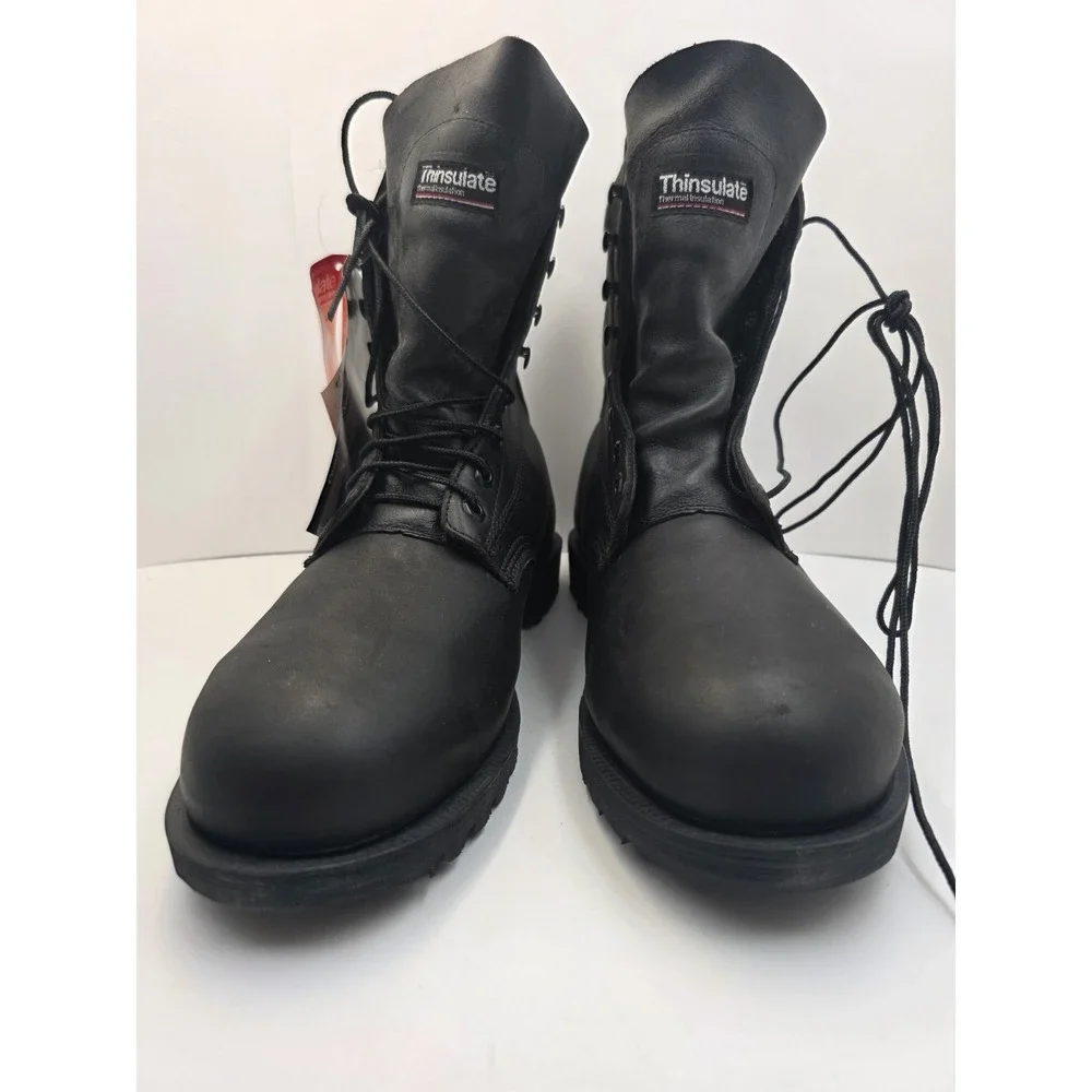 Lehigh Safety Toe EH Work Boots Mens 11 Wide Leather 3M Thinsulate USA